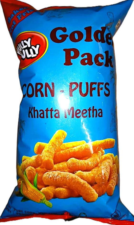 Hully Gully Golden Pack Corn-Puffs Khatta Meetha 110g