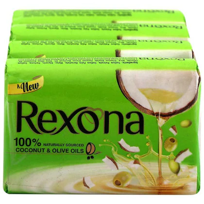 Rexona Coconut & Olive Oil Soap 100 g (Pack of 4)