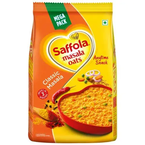 Saffola Masala Oats Classic Masala, Fibre Rich, Healthy Snack, 500 gm