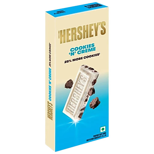 Hershey's Cookies 'n' Creme 25% More Cookies Chocolate, 90g