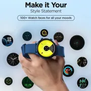 boAt Lunar Connect Plus Smartwatch with Bluetooth Calling (36.32mm AMOLED Display, IP68 Sweat Resistant, Deep Blue Strap)