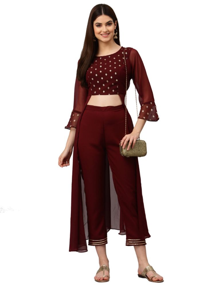 Pant Set with attached Shrug for Women/Girls