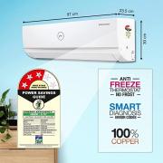 Godrej 1.5 Ton 3 Star Inverter Split AC (Copper, 2022 model, 5-in-1 convertible, Nano-Coated anti-viral filter AC 1.5T GIC 18TTC3-GVA, White)