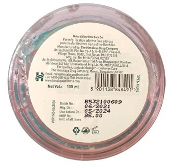 Himalaya Natural Glow Rose Face Gel, 100 ml