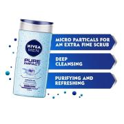 Nivea Body Wash, Pure Impact with Purifying Micro Particles, Shower Gel For Body, Face & Hair, 250 ml