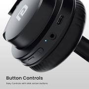 Portronics Muffs M2 Bluetooth Headphones On Ear With Upto 40 Hrs Playtime, 40mm Dynamic Drivers, AUX 3.5mm, Powerful Bass, Laptop & PC Support, Type C Charging Port, Foldable Design(Black)
