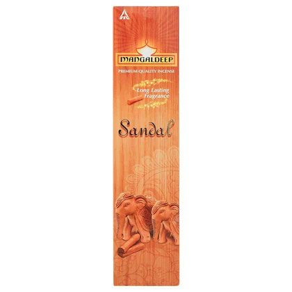 Mangaldeep Sandal Premium Quality Incense Agarbatti, 14g
