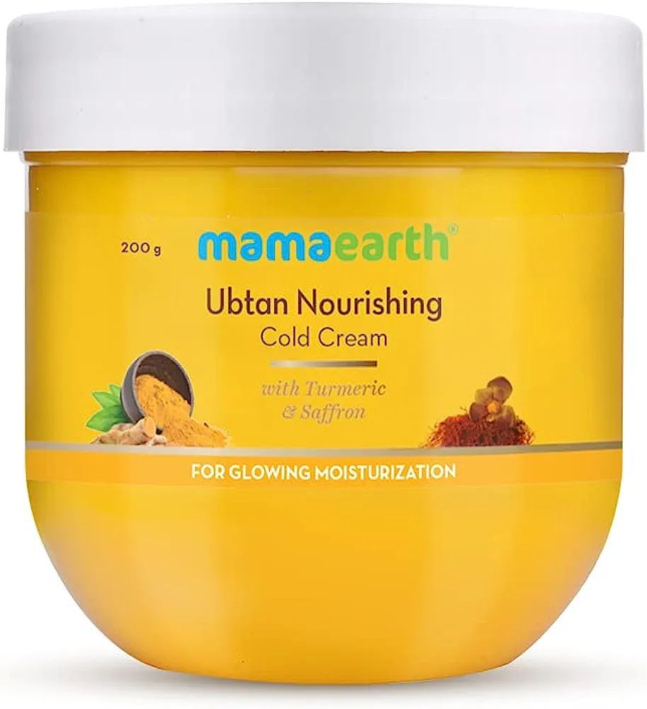 Mamaearth Ubtan Nourishing Cold Cream With Turmeric & Saffron For Glowing Moisturization 100g