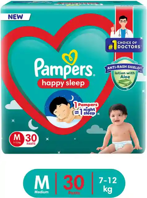 Pampers Happy Sleep M 7-12kg (30Pants)