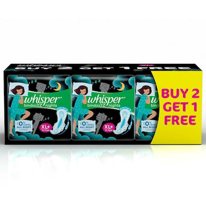 Whisper Ultra Bindazzz Nights 45 Pads Buy 2 Get 1 Free