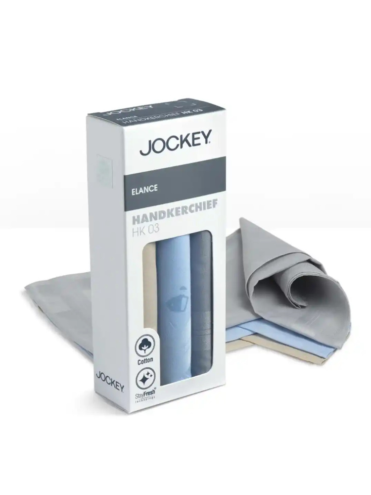 Jockey Handkerchief 3 Piece 45x45 Cm (HKO3-ASSTD)