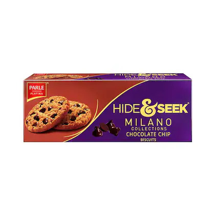 Parle platina hide & seek milano collections choco chip biscuits 60 g