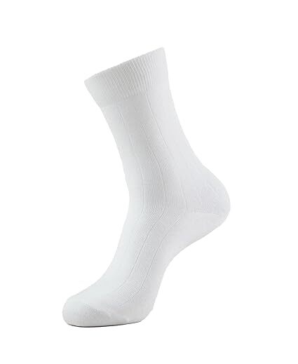 Jockey Crew Length Cotton Socks(7092-0110 Swht DES03) 18 cm
