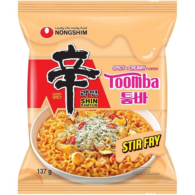 Nongshim Toomba Shin Ramyan Spicy & Creamy Flavor Strip Fry Noodles 137G