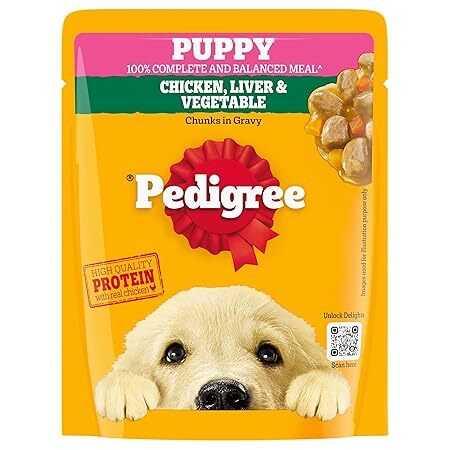 Pedigree Puppy Chicken & Liver Chunks In Gravy 130g