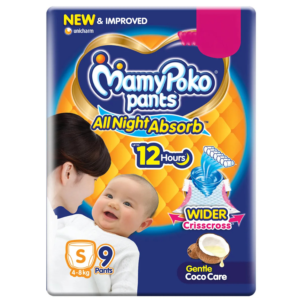 Mamypoko Pants All Night Absorb S 4-8 Kg 9Pants
