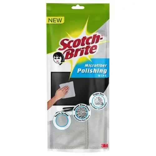 Scotch-Brite Microfiber Polishing Wipe , 25 cm x 25 cm , 1 pack