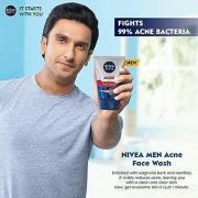 NIVEA MEN Acne Face Wash For Oily & Acne Prone Skin With Magnolia Bark Power, 100 gm