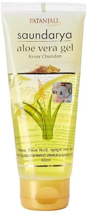 Patanjali Saundarya Aloe Vera Gel Kesar Chandan Facewash, 60 ml