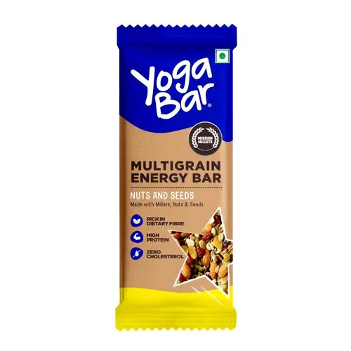 Yoga Bar Multigrain Energy BarNuts And Seeds Made With Millets, Nuts & Seeds, 35g