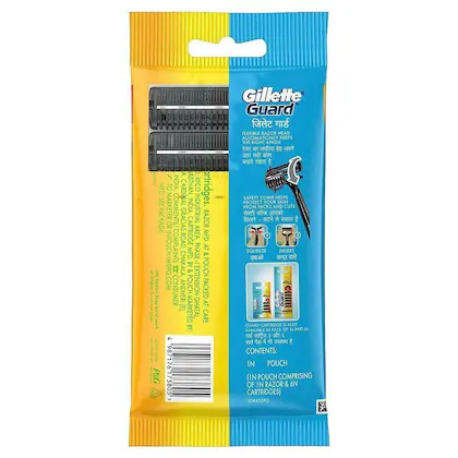 Gillette Guard Shaving Razor with 6 Cartridge