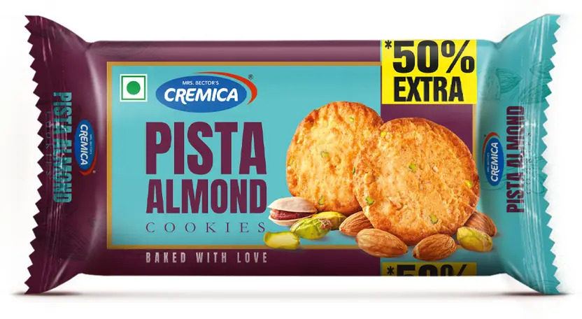 Mrs. Bector's Pista Almond Cookies 75G