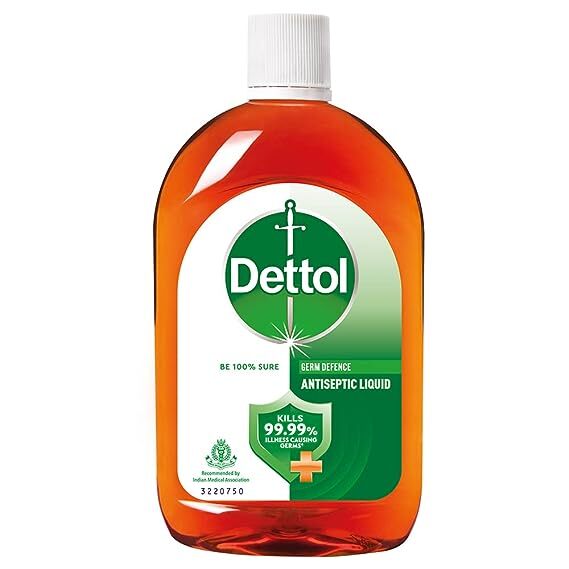 Dettol Antiseptic Liquid for First Aid , Surface Disinfection, Floor Cleaner and Personal Hygiene, 550 ml
