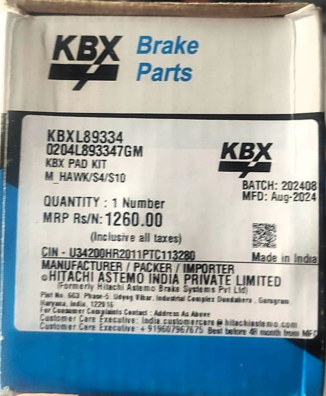 Disc Pad for Mahindra M Hawk - KBXL89334