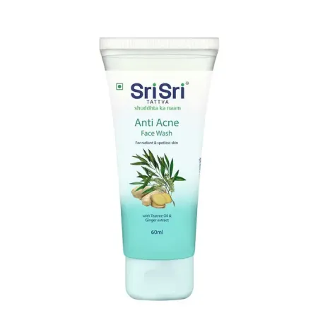 Sri Sri Anti Acne Face Wash Fro Radiant & Spotless Skin, 60 ml