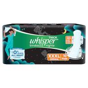 Whisper Bindazzz Night Sanitary Pads|10 Thick Pads