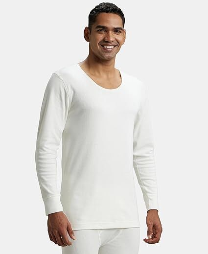Jockey Thermals Long Sleeve Vest 2401-01 Off White