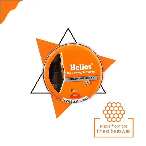 Helios Wax Shoe Polish - Tan, 40 GM
