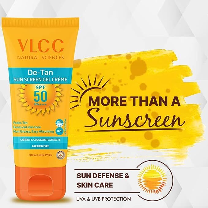 VLCC Natural Sciences De Tan SPF 50 PA+++ Sunscreen Gel Cream, 100 gm