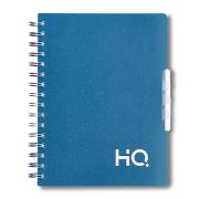Navneet HQ | One Subject A5 Spiral Wiro Bound Notebook - Single Line| |14.8x21 cm |Single Line |160 Pages |Blue