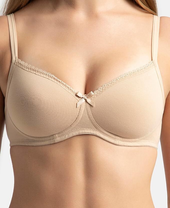 Jockey Woman Fashion Essentials Wire-Free Padded Bra 1723 Stretch W Skin 32B