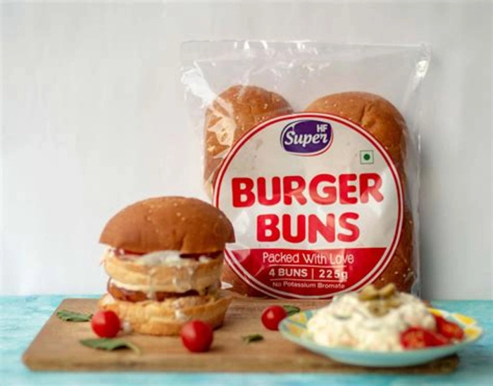 Hf Super Burger Buns 4 Buns, 225g