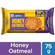 Cremica Honey Oatmeal Cookies - High In Protein & Dietary Fibre, 75 g
