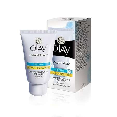 Olay Natural Aura Instant Glowing Radiance Cream with UV Protection, 40 gm