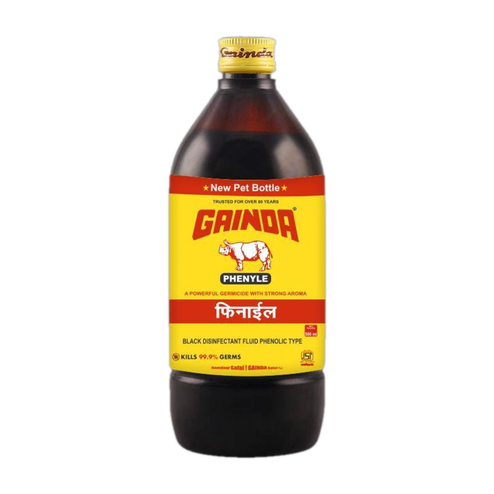 GAINDA Black Phenyle Disinfectant Floor Cleaner - Plain (500 ml)