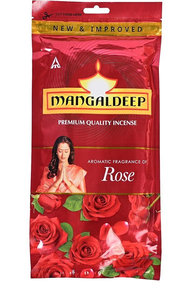 Mangaldeep Premium Quality Incense Rose Agarbatti 125g
