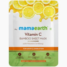 Mamaearth Vitamin C Bamboo Sheet Mask For Skin Illumination 25gm