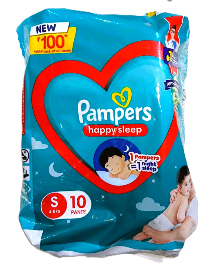 Pamper Happy Sleep S, 4-8kg , 10 Pants