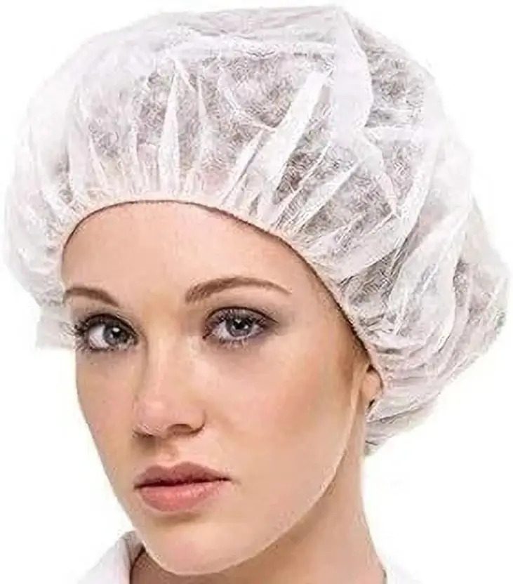 oxyfire Disposable Non Woven Bouffant Cap/ Hair net/