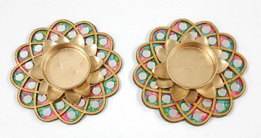 Decorative Lotus Diya Set of 2