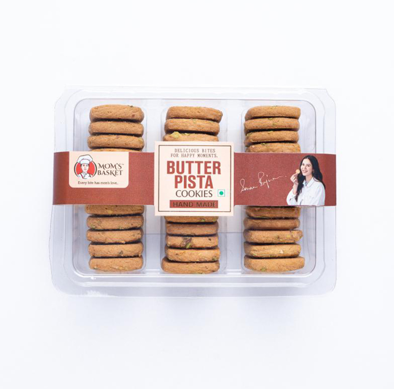 Moms Basket Butter Pista Hand Made Cookies, 300 g