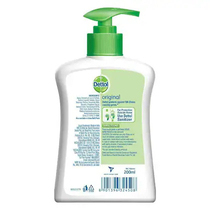 Dettol Liquid Hand Wash, 200ml (Free 175ml Refill Pack worth rs 63)