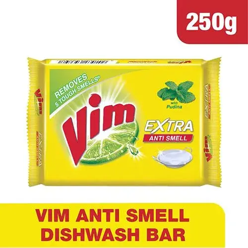 Vim Extra Anti Smell Pudina Dishwash Bar 250 g