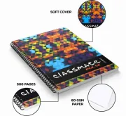 Classmate Pulse 6 Subject Spiral Note Book - Single Line |Size 29.7*21 cm| 400 pages