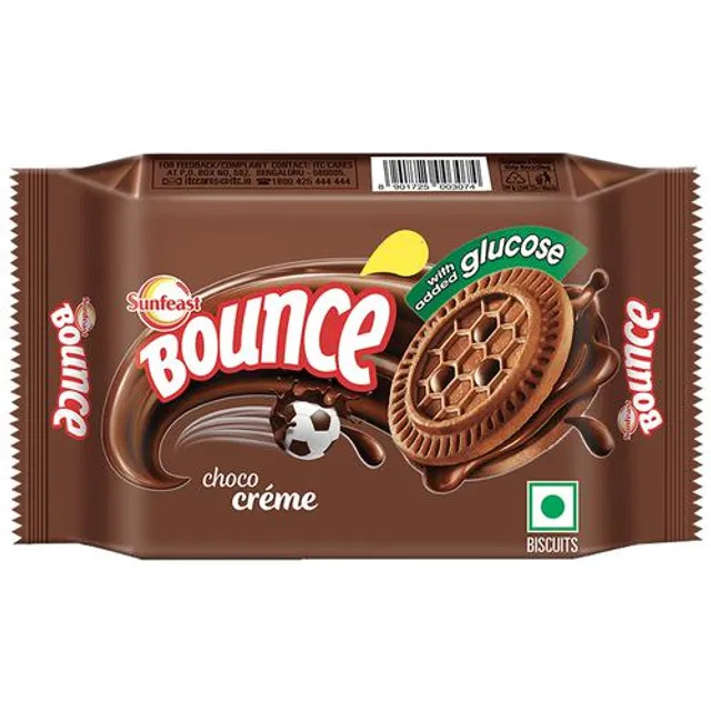 Bulk Deal :- Sunfeast Bounce Creme Biscuits - Choco, 58 g ( Pack of 10 )