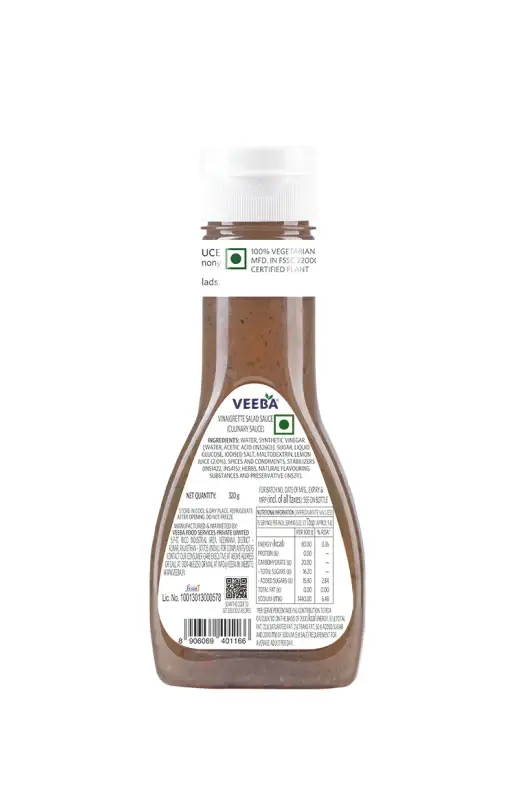 VEEBA Zesty Vinaigrette Dressing, 320 g